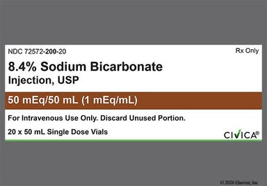 Colorless Not applicable - Sodium Bicarbonate 8.4% 50mEq/50mL Solution for Injection