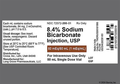 Colorless Not applicable - Sodium Bicarbonate 8.4% 50mEq/50mL Solution for Injection