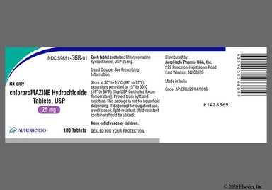 Blue Round G5 - Chlorpromazine Hydrochloride 25mg Tablet