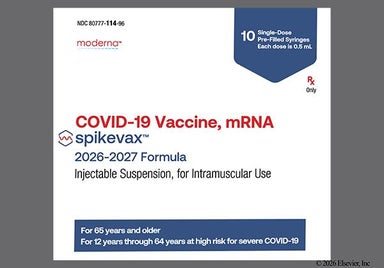 White Not applicable - spikevax COVID-19 mRNA 2026-2027 Formula 50mcg/0.5mL Vaccine Suspension for Injection 12 Years and Older