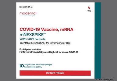 White Not applicable - mNEXSPIKE COVID-19 modmRNA 2026-2027 Vaccine 10mcg/0.2mL Prefilled Syringe Suspension for Injection