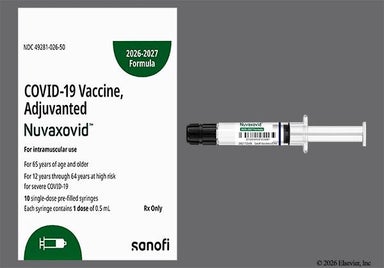Yellow Not applicable - Nuvaxovid 2026-2027 Preservative-Free COVID-19 5mcg-50mcg/0.5mL Vaccine Suspension for Injection