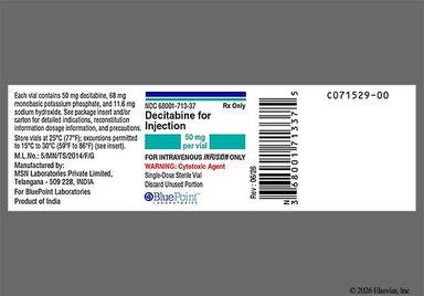 White Not applicable - Decitabine 50mg Powder for Injection