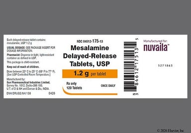 Red-brown Oval RG70 - Mesalamine 1.2g Delayed-Release Tablet