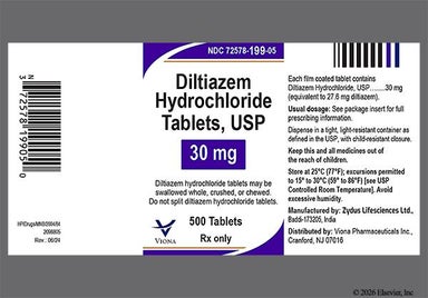 Green Round 1867 - Diltiazem Hydrochloride 30mg Tablet