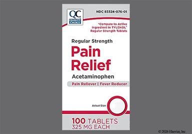 White Round 57344 - Quality Choice Pain Relief Regular Strength 325mg Tablet