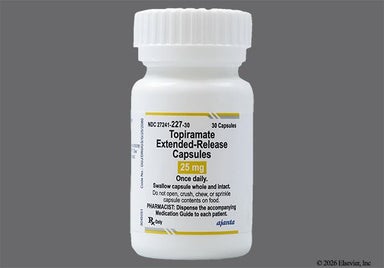 Pink, White Capsule ap TP4 - Topiramate 25mg Extended-Release Capsule (Once-Daily)