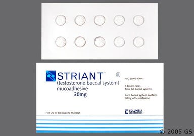 White Round LOGO - STRIANT 30mg Buccal System