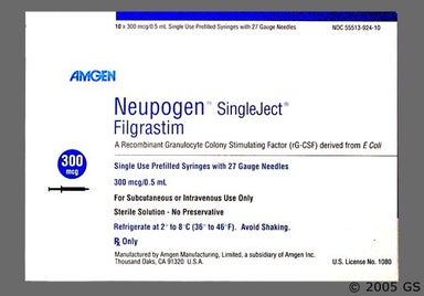 colorless - Neupogen 300mcg/0.5ml Solution for Injection