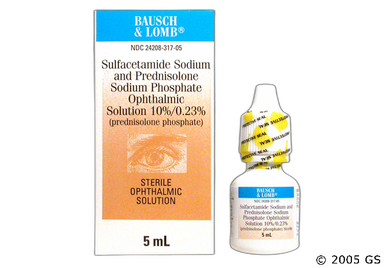Sulfacetamide/Prednisolone Sodium Phosphate Coupon - Sulfacetamide/Prednisolone Sodium Phosphate 5ml of 10%/0.23% eye dropper