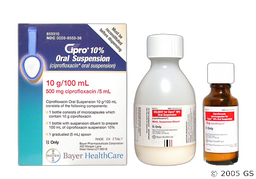 Cipro Coupon - Cipro 100ml of 500mg/5ml bottle of oral suspension