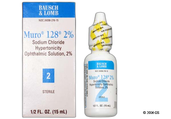 Muro 128 ointment (sodium chloride ophthalmic ointment): Uses