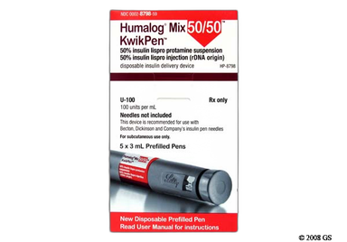 Humalog 50/50 Coupon - Humalog 50/50 five 3ml kwikpens of 100 units/ml carton
