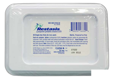Restasis Coupon - Restasis 30 vials of 0.4ml package
