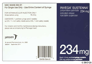 Invega Sustenna Coupon - Invega Sustenna 1.5ml of 234mg syringe