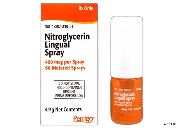 Nitroglycerin lingual spray