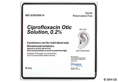 Ciprofloxacin Coupon - Ciprofloxacin 14 containers of 0.2% otic solution carton