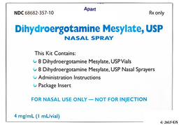 Dihydroergotamine Mesylate Coupon - Dihydroergotamine Mesylate 8 vials of 4mg/ml nasal spray