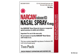 Narcan Coupon - Narcan two 4mg nasal sprays box