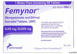 Femynor Coupon - Femynor 28 tablets of 0.25mg/0.035mg package