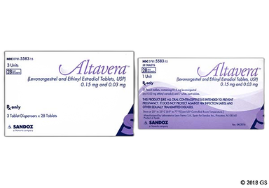 Altavera Coupon - Altavera 28 tablets of 0.15mg/0.03mg package