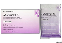 Mibelas 24 FE Coupon - Mibelas 24 FE 28 chewable tablets of 1mg/20mcg package