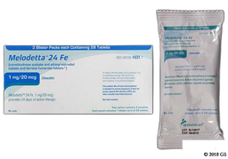 Melodetta 24 FE Coupon - Melodetta 24 FE 28 chewable tablets of 1mg/20mcg package
