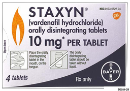 Staxyn Coupon - Staxyn 4 orally disintegrating tablets of 10mg package