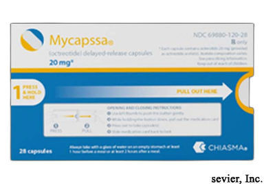 Mycapssa Coupon - Mycapssa 28 capsules of 20mg package