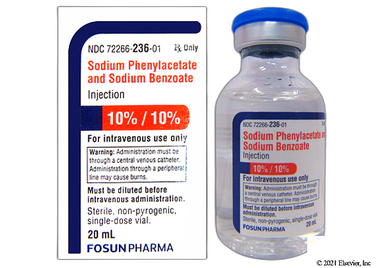 Sodium Phenylacetate/Sodium Benzoate Coupon - Sodium Phenylacetate/Sodium Benzoate 20ml of 10%/10% vial