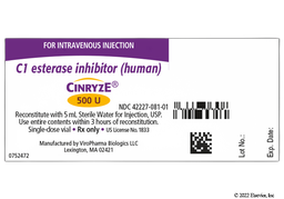 Cinryze Coupon - Cinryze 500 units of  vial