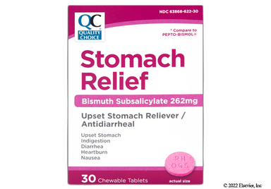 Bismuth Subsalicylate Coupon - Bismuth Subsalicylate 262mg chewable tablet