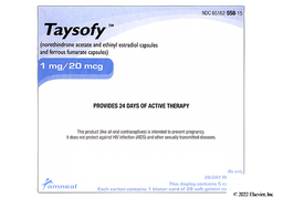 Taysofy Coupon - Taysofy 28 capsules of 1mg/20mcg carton