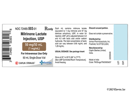 Milrinone Coupon - Milrinone 50ml of 1mg/ml vial