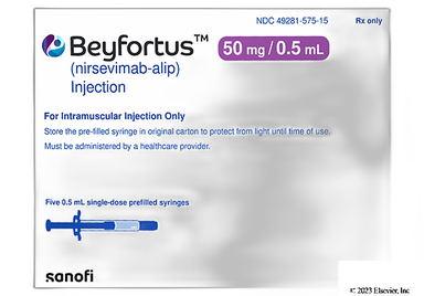 Beyfortus Coupon - Beyfortus five 0.5ml prefilled syringes of 50mg/0.5ml carton