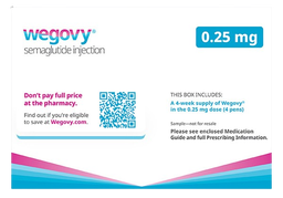 Wegovy Coupon - Wegovy 4 prefilled 0.25mg pens of 0.25mg/0.5ml carton