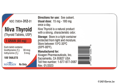 Niva Thyroid Coupon - Niva Thyroid 60mg tablet