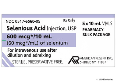 Selenious Acid Coupon - Selenious Acid 10ml of 600mcg/10ml vial