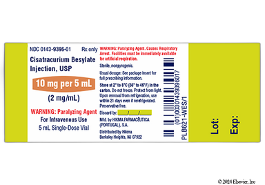 Cisatracurium Coupon - Cisatracurium 5ml of 2mg/ml vial