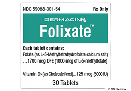 Folixate Coupon - Folixate 30 tablets of 1700mcg/125mcg bottle
