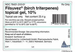 Filsuvez Coupon - Filsuvez 23.4g of 10% tube of gel