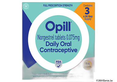 Opill Coupon - Opill 28 tablets of 0.075mg package