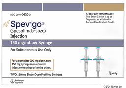 Spevigo Coupon - Spevigo 2 prefilled syringes of 150mg/ml carton