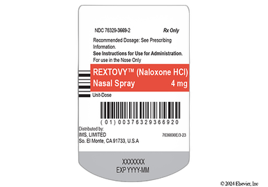 Rextovy Coupon - Rextovy two 4mg nasal sprays of  box