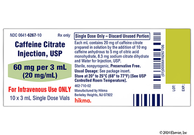Caffeine Citrate Coupon - Caffeine Citrate 3ml of 20mg/ml vial