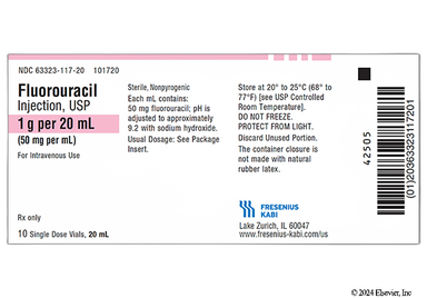 Fluorouracil Coupon - Fluorouracil 20ml of 50mg/ml vial