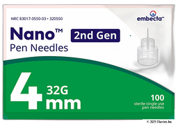 BD Nano Coupon - BD Nano 100 pen needles of 4mm x 32G carton