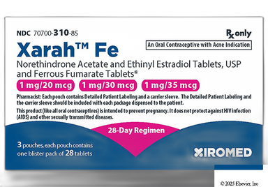 Xarah Fe Coupon - Xarah Fe 28 tablets of 1mg/20mcg package