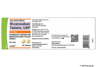 Rivaroxaban Coupon - Rivaroxaban 2.5mg of  tablet