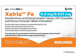 Xelria Fe Coupon - Xelria Fe 28 tablets of 0.4mg/0.035mg package